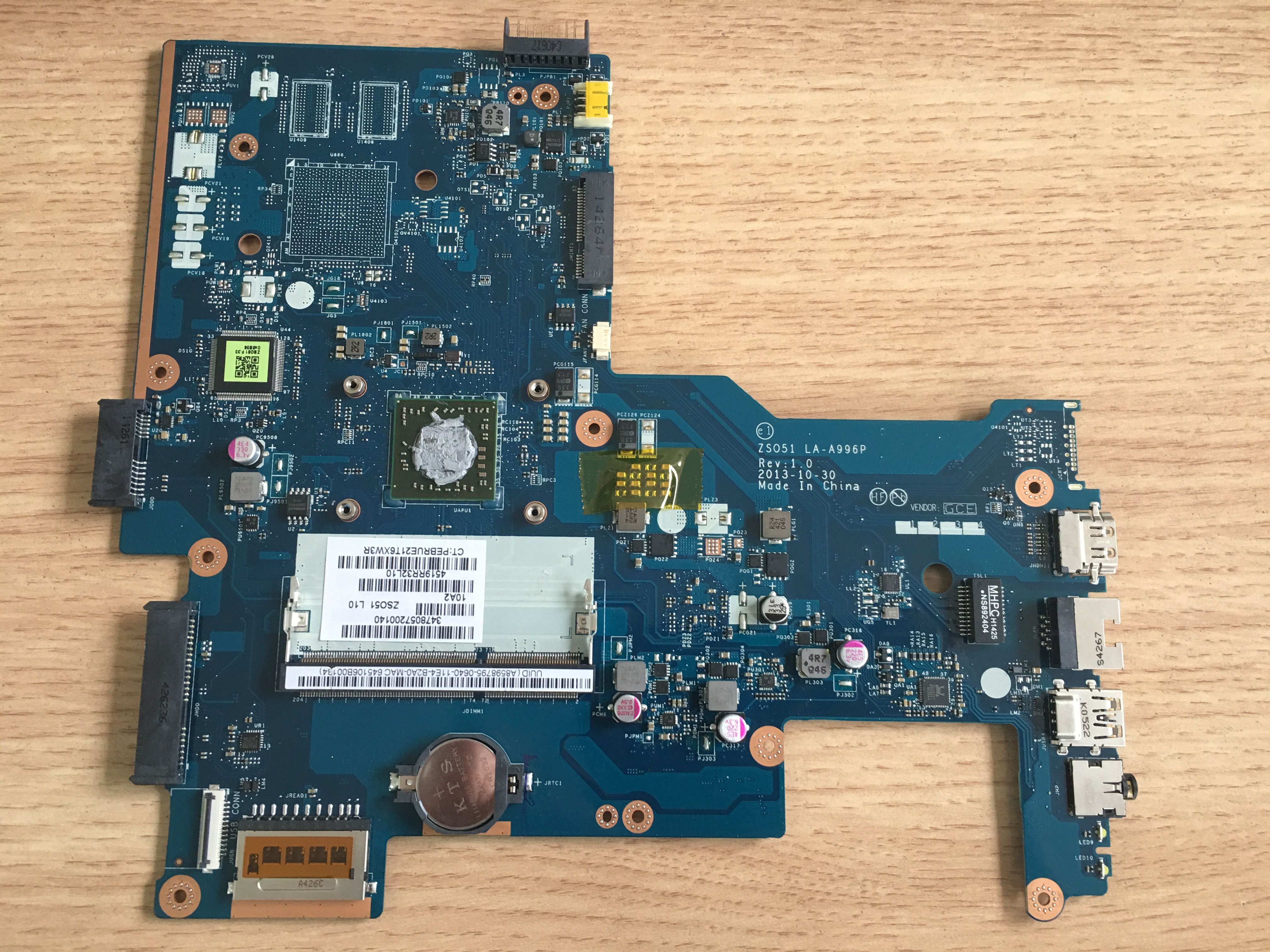 764264-501 FÜR HP 15-G serie Laptop Motherboard ZS051 LA-A996P